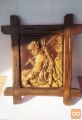 Slika relief lovec s plenom zajci 41cm x 47cm