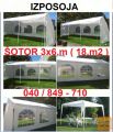 ŠOTOR ZA POROKO PIKNIK... 5x8 in 3x6 ODDAJA , ORODJA...