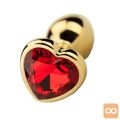 ANALNI ČEP Precious Metals Heart Shaped (Gold)