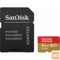 SDXC SANDISK MICRO 64GB EXTREME, 160/60MB/s, UHS-I Speed