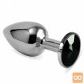 ANALNI ČEP Rosebud Classic Silver Black