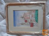 SLIKA " LJUBLJANA" akvarel original 31 x 25 cm