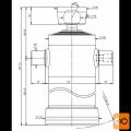 Cilinder teleskopski, 4stopnje, 14t, 1220mm, s kroglo 4042S