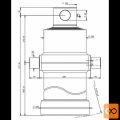 Cilinder teleskopski, 4stopnje, 25t, 2510mm, z luknjo 4049F