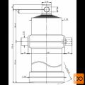 Cilinder teleskopski, 7stopenj, 14t, 2920mm, z luknjo 7021F