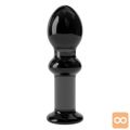 STEKLENI ANALNI ČEP Lovetoy Glass Romance Black 4,5''