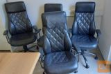 Pisalni stol usnjen (visoki naslon) 4x